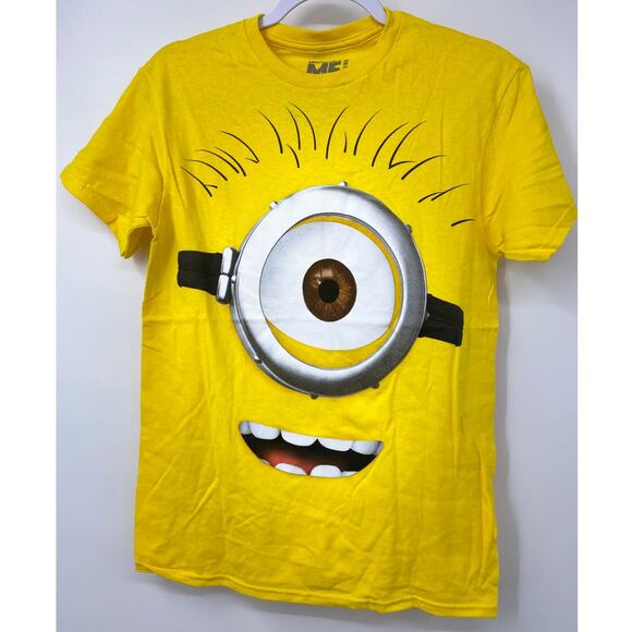Despicable Me Minions Kids Yellow Short Sleeve T-shirt Top NEW XS - Picture 1 of 7